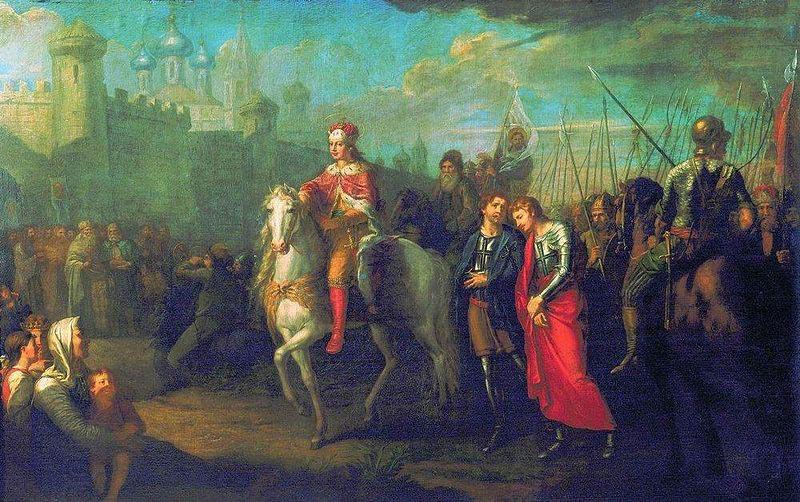 Grigoriy Ugryumov Alexander Nevsky in Pskov, after they victory over the Germans China oil painting art